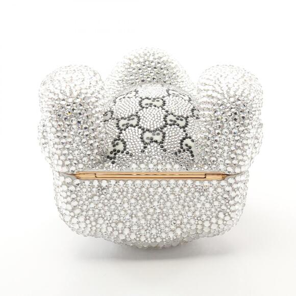Gucci GG Teddy Bear Shoulder Bag Swarovski Crystals Clear Multicolor - Picture 6 of 6